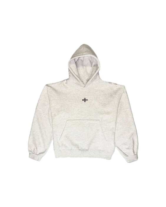 HOODIE 002 MELANGE WHITE – madpharm