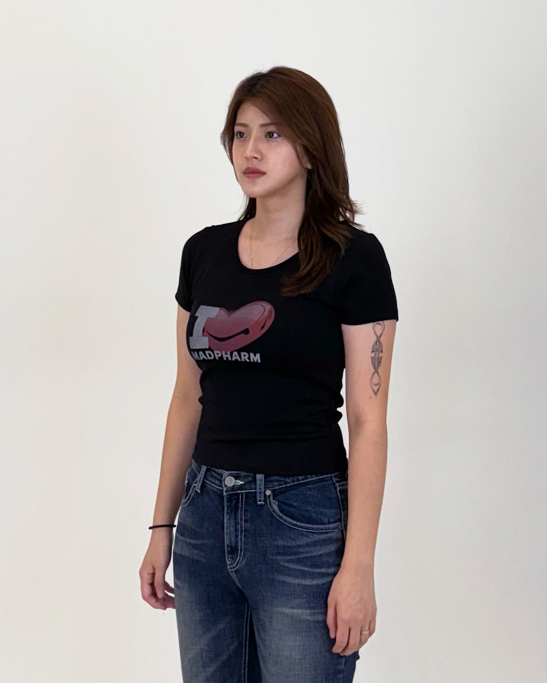 FEMALE SLIM FIT SHIRT 001 BLACK