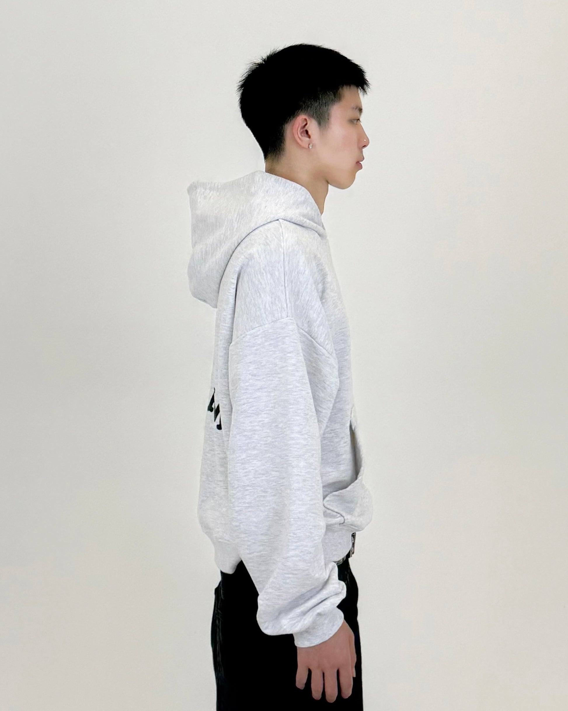 HOODIE 001 WHITE MELANGE