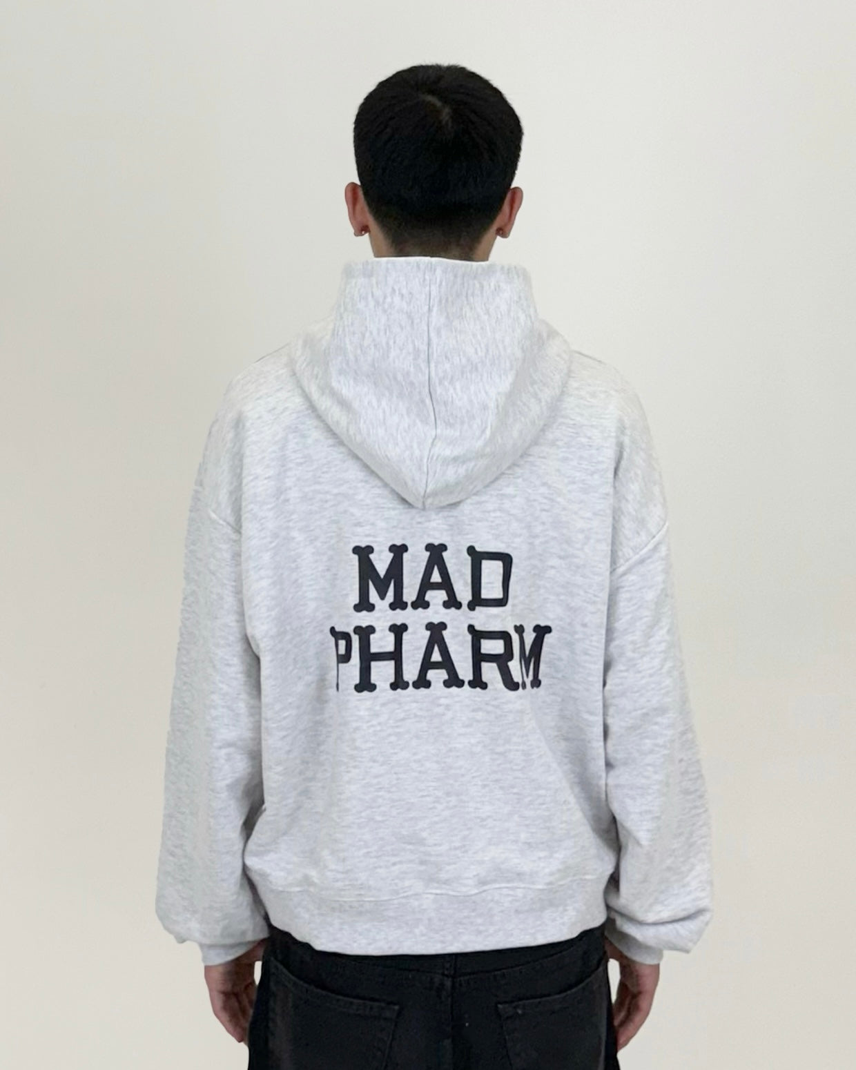 HOODIE 001 WHITE MELANGE