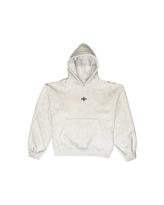HOODIE 002 MELANGE WHITE