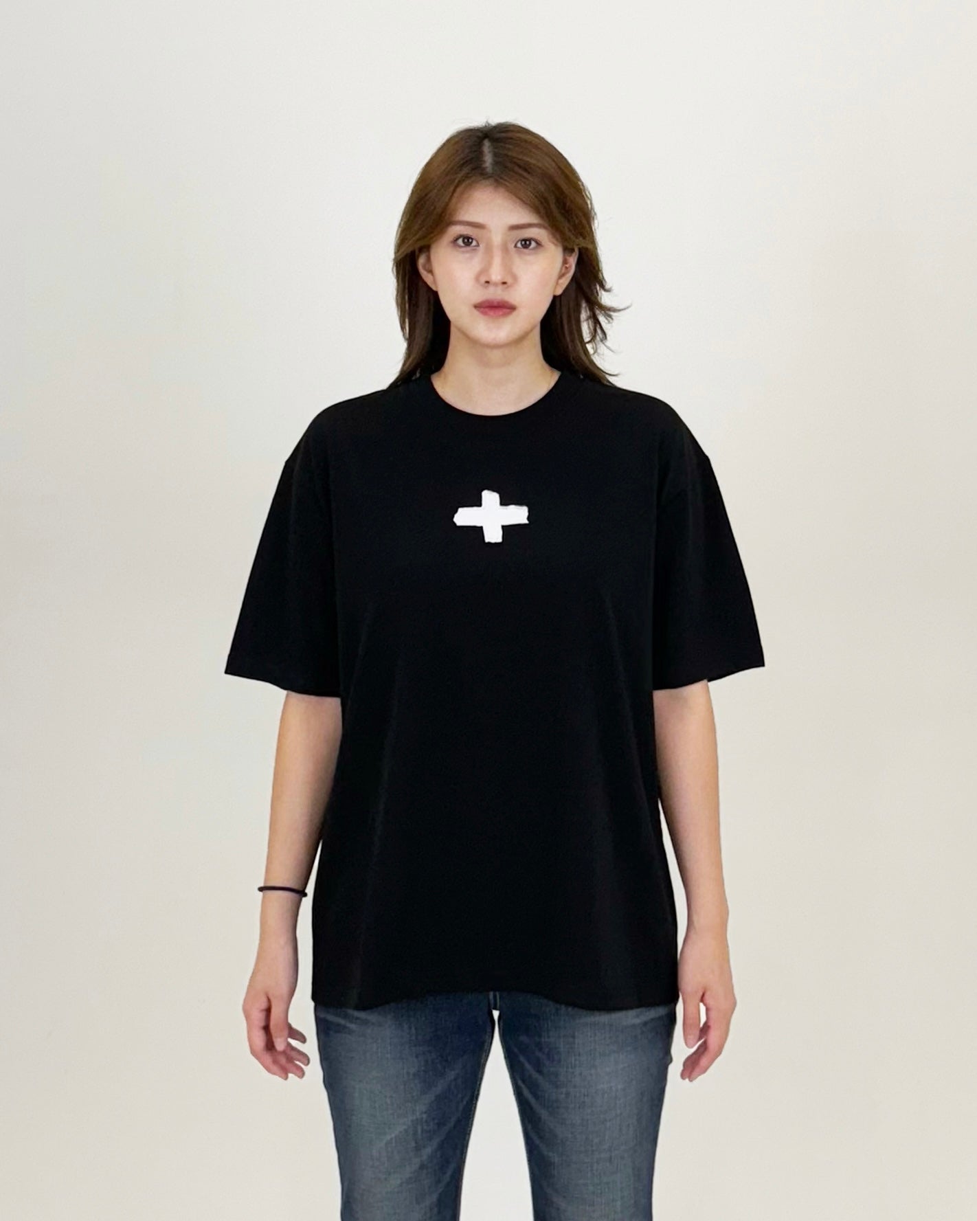 CROPPED T-SHIRT 001 BLACK