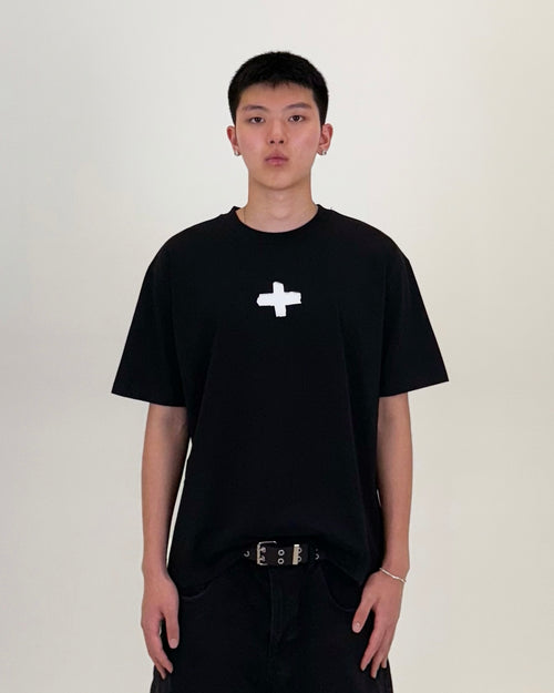 CROPPED T-SHIRT 001 BLACK
