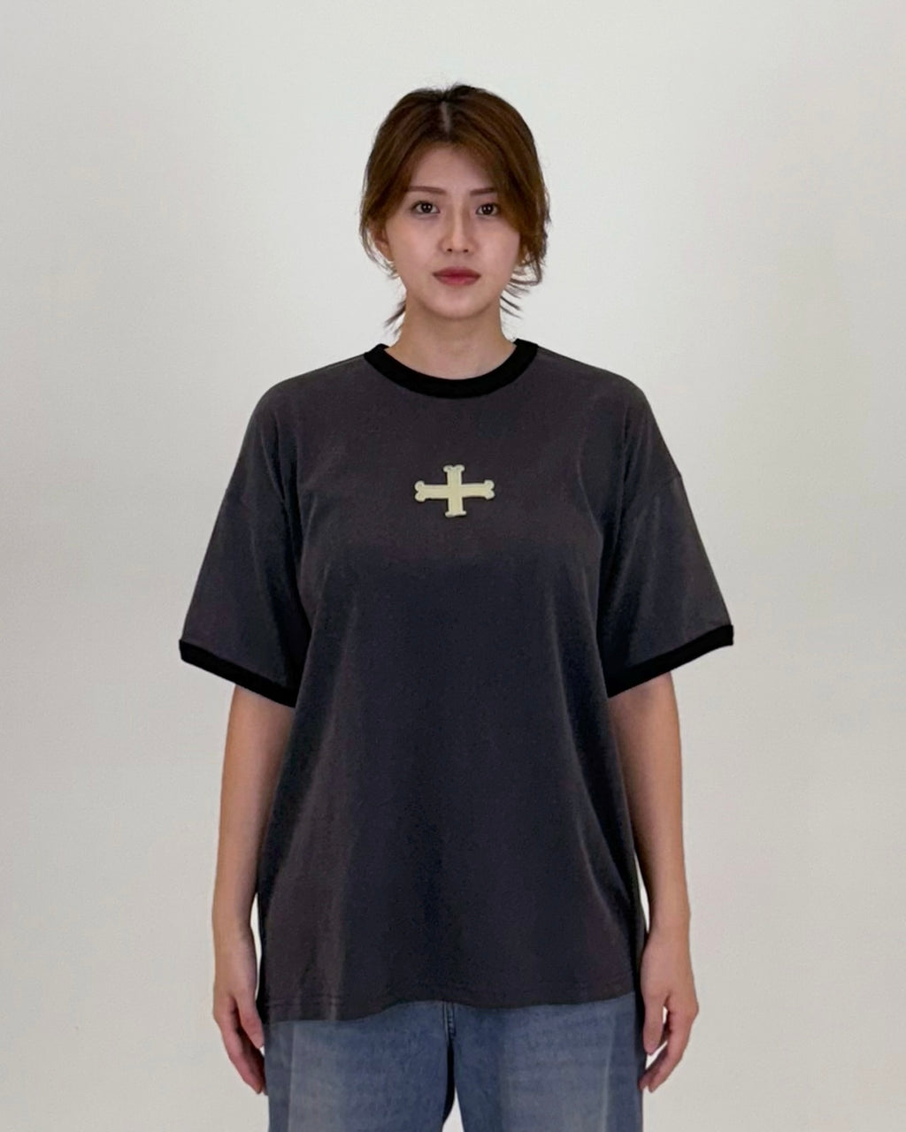 RINGER T-SHIRT 001 BLACK